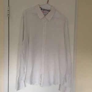 Men's white linen shirt